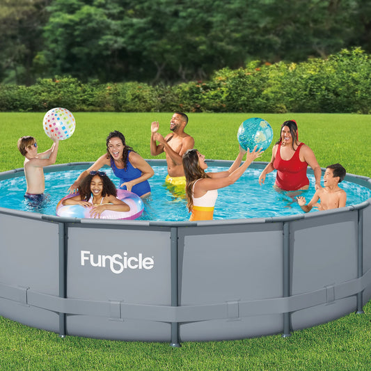 Funsicle 15ft Oasis Above Ground Metal Frame Swimming Pool