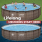 Coleman Power Steel 18 ft. x 48 in. Round Metal Frame Above Ground Pool Set
