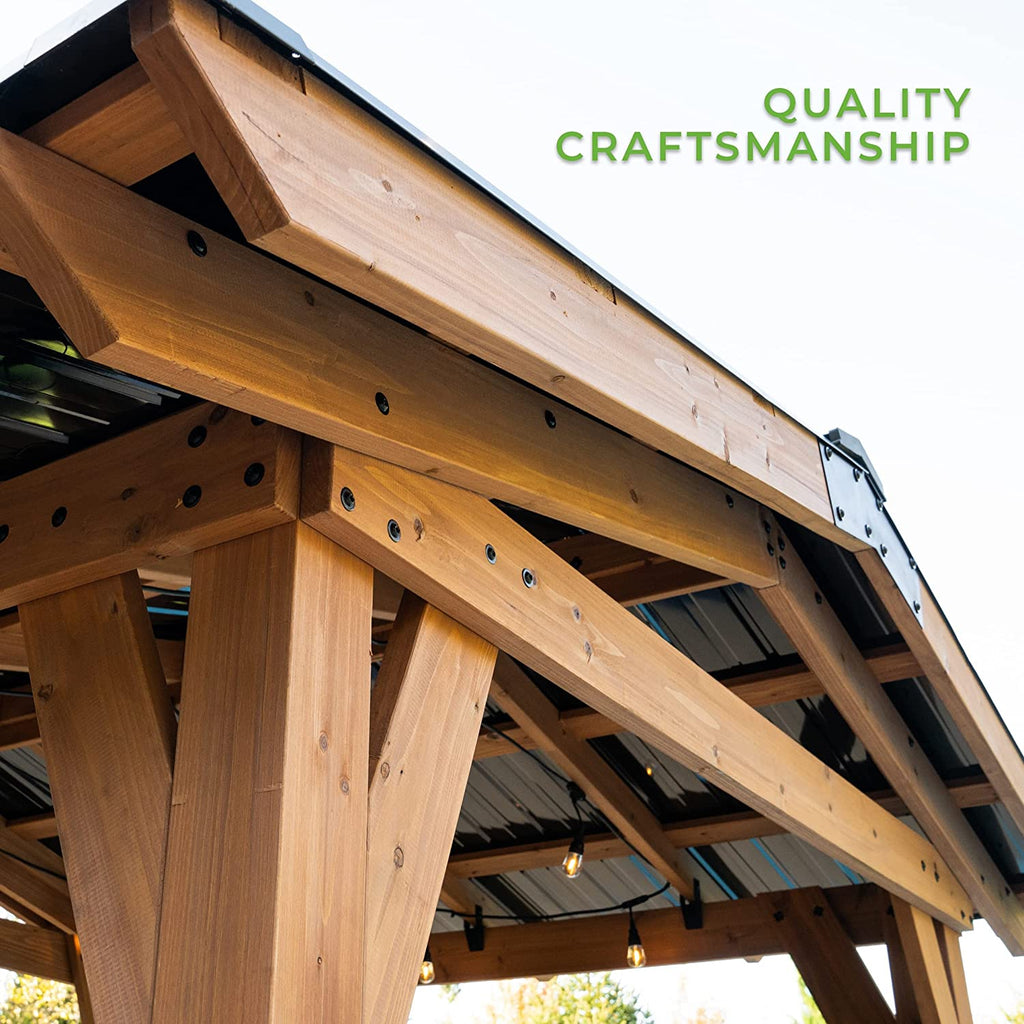 Backyard Discovery Norwood 12 ft. x 10 ft. Cedar Wood Gazebo