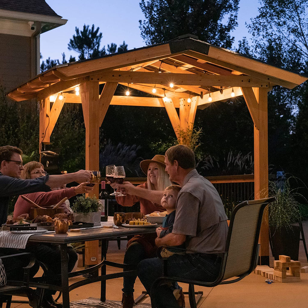 Backyard Discovery Norwood 12 ft. x 10 ft. Cedar Wood Gazebo