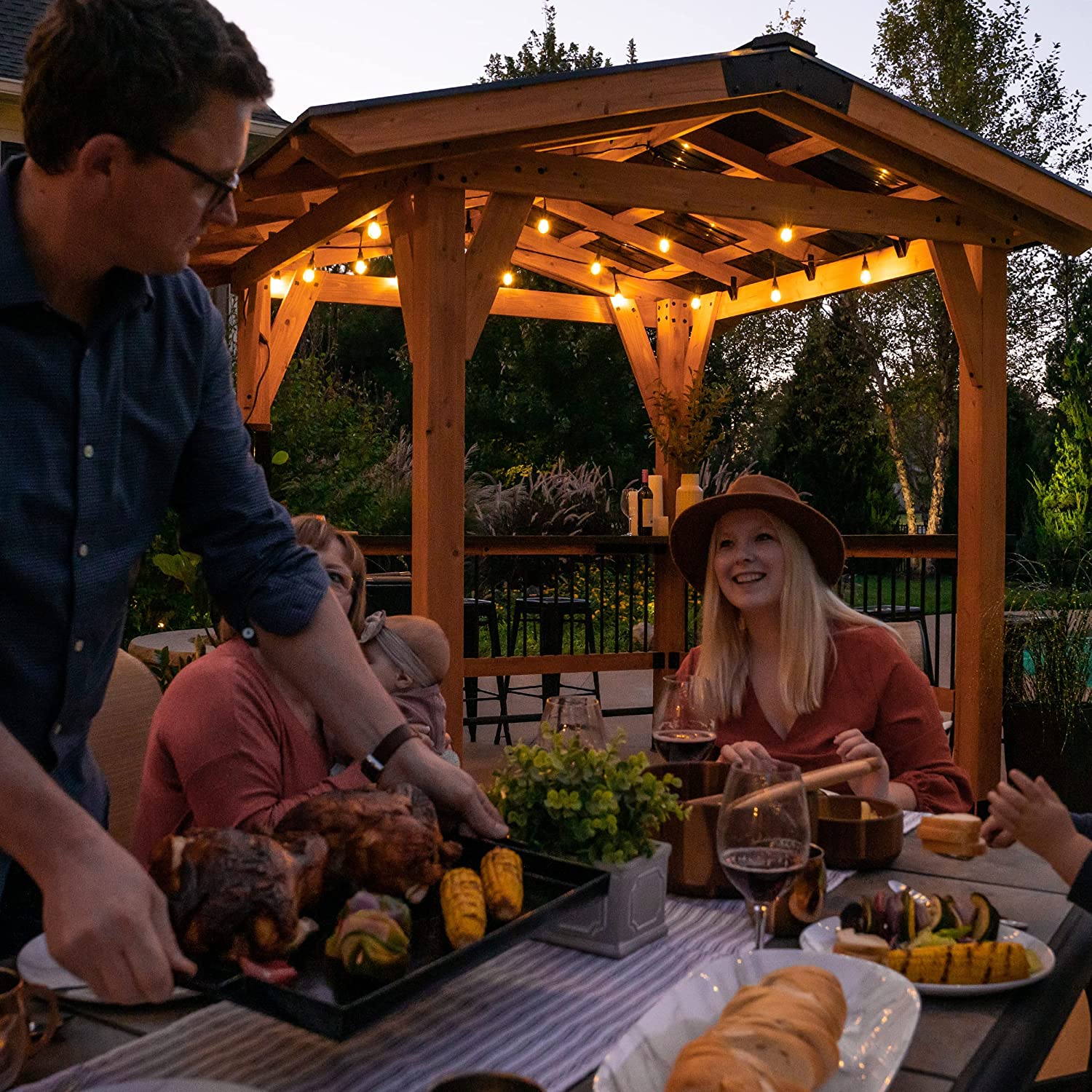 Backyard Discovery Norwood 12 ft. x 10 ft. Cedar Wood Gazebo