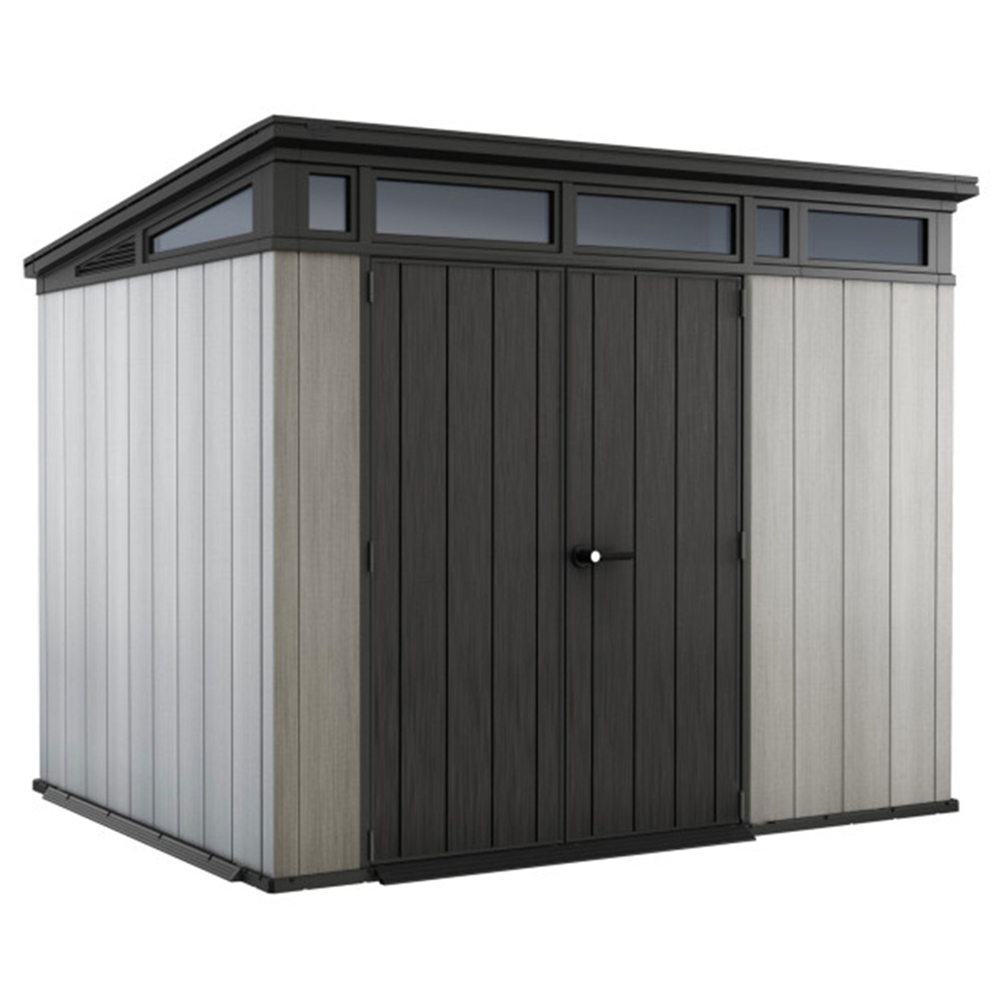 Keter Artisan 9×7 Foot Large Outdoor Shed with Floor with Modern Design for Patio Furniture
