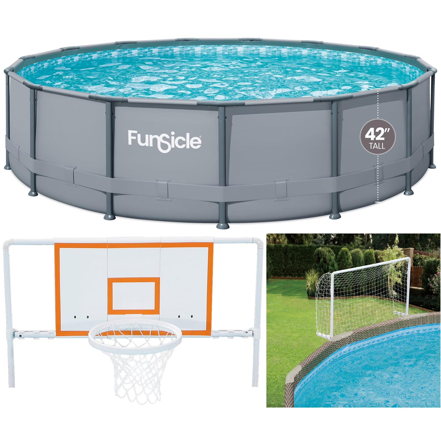 Funsicle 15ft Oasis Above Ground Metal Frame Swimming Pool